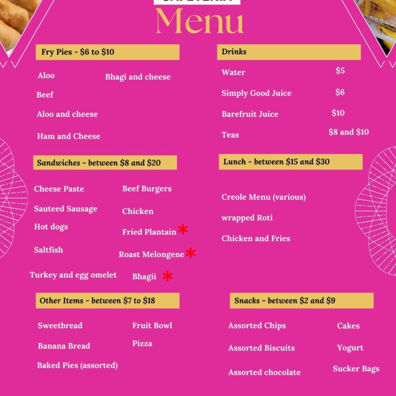 Bon Air Bites Menu
