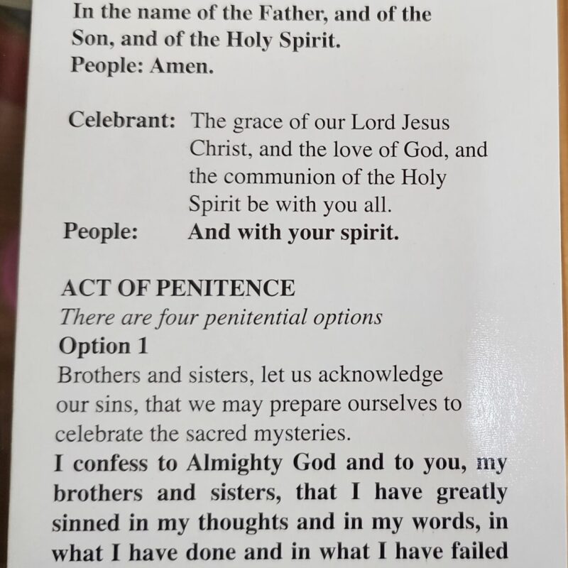 Celebration of the Holy Eucharist