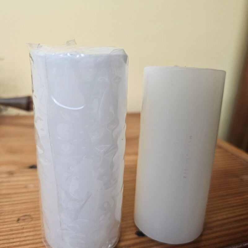Candles 2" width x 4" height white