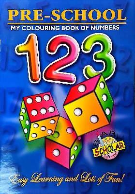 PRE-SCHOOL MY COLOURING BOOK OF NUMBERS, Preschool Activity Book Learning to colour numbers age group 3-5 years, available at NSL Online Bookstore - Caribbean early-childhood educational books