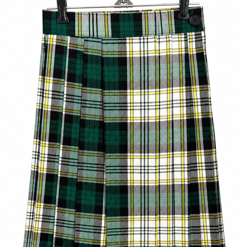 Buccoo Secondary - Girls School Skirt (Green and White Check)